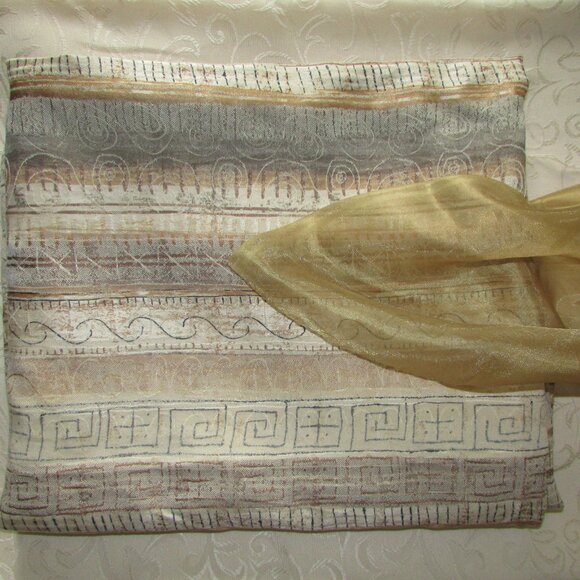 Jacquard Fabric - Creamy Off White - 74" x 100" - Picture 14 of 16